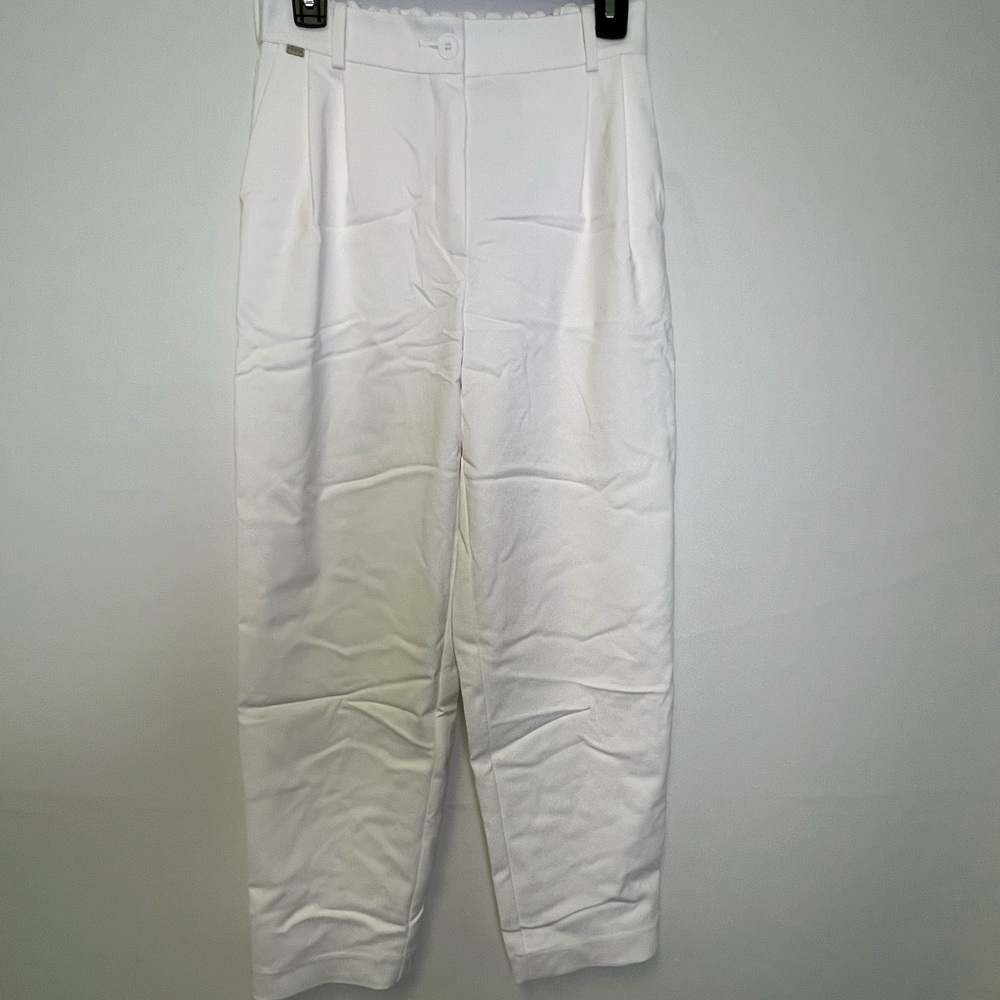Myemi' white trouser pant NWT (elastic back waist) US sz 10 (Russian sz 42)